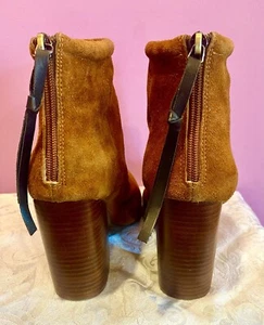 Size 8 JEFFREY CAMPBELL Rumble Suede Ankle Boots Booties Russet EUC - Picture 1 of 12