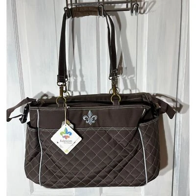 Kalencom N'Orleans Tote Diaper Bag Brown Quilted Design Eco-Friendly Zip Pockets - Image 1 of 4
