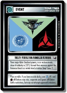 Treaty:Federation/Romulan/Klingon - OTSD - Star Trek CCG 1E - Picture 1 of 1