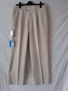 Mens Pale Beige STROMBERG Polycotton Golfing Trousers. 34R. 29.5 Inch Leg. - Picture 1 of 7