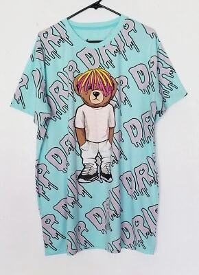  Top Rue 21 Mujer Vibes Goteo Oso de Peluche AZUL Talla XXL  Foto 1 de 4