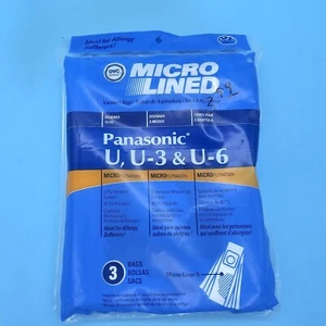 DVC Micro gefüttert für Panasonic Typ U U3 U6 Beutel mit 3 Standard Staubsaugerbeuteln - Bild 1 von 2