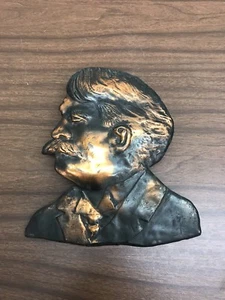 Antique Copper Teddy Roosevelt Bust Wall Hanging - Picture 1 of 6