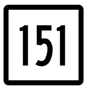 Connecticut State Highway 151 Aufkleber Sticker R5163 Highway Route Schild - Bild 1 von 1