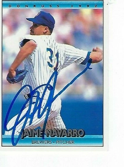 JAIME NAVARRO SIGNED 1992 DONRUSS #705 - MILWAUKEE BREWERS - Image 1 of 1