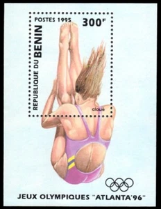 BENIN 740 - Atlanta Olympics "Diving" Souvenir Sheet (pb81024) - Picture 1 of 1