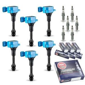 6 bobinas de encendido y 6 bujías de iridio NGK para Nissan Frontier Pathfinder Xterra - Imagen 1 de 8
