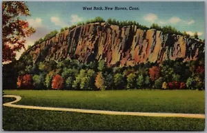 Postcard New Haven Connecticut West Rock Scenic View - Picture 1 of 2