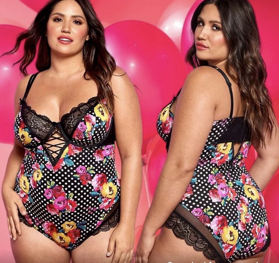 Bodysuit Torrid & Betsey Johnson edição limitada descontinuada 1X - Imagem 1 de 4