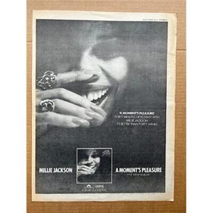 MILLIE JACKSON A MOMENTS PLEASURE POSTER SIZED original music press advert from - Picture 1 of 1