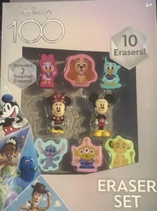 Disney 100 Years of Wonders Back to School Disney 10 Erasers W/2 Surprises (NIB) - Picture 1 of 4