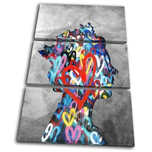 Queen of Hearts Urban Grunge Graffiti HÖHEN LEINWANDBILD WANDBILD Bild Druck - Bild 1 von 1