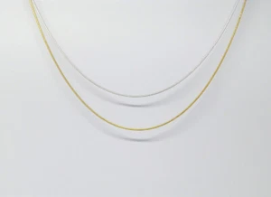 Schlangenkette 1,3mm Messing versilbert vergoldet verstellbar - Bild 1 von 9