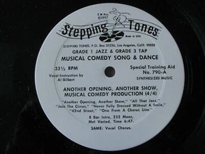 STEPPING TONES AL GILBERT Another Opening, Another Show, Musical Comedy Vg+ Lp - Picture 1 of 2