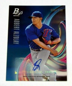 2018 Bowman Platinum #TOP19 Adbert Alzolay Top Prospekt Autogramme blau /150 - Bild 1 von 2
