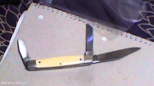 Vintage IXL George Wostenholm Sheffield Premium Stock Knife Smooth White Handles - Picture 1 of 10