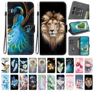 For Motorola Moto E14 E13 E30 E40 G12 G62 Leather Flip Wallet Book Case Cover - Picture 1 of 32