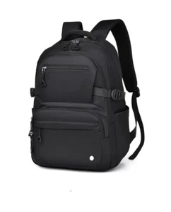 Mochila Negra Bolsa Exterior para Estudiante Mochila Gimnasio Mochila Escuela Lululemon - Imagen 1 de 6