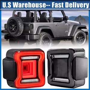 For 2018-2023 Jeep JL Wrangler PAIR Smoked Lighting LED taillights Plug&Play - Picture 1 of 7