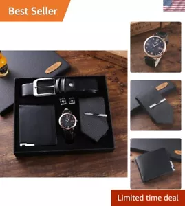 New Brown 5Pcs/Set Luxury Watch for Men Fashion Gift Box Mens Watches Set Mal... - Picture 1 of 8