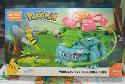 Mega Construx Pokemon Venusaur Vs. Beedrill Duel 645pcs brick Set - Image 1 of 2