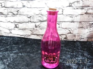 Deko-Flasche/pink/neu/Spruch/Korken - Bild 1 von 3