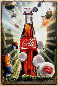 Coca Cola Metal Wall Sign 12" x 8" - Picture 1 of 1