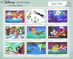 👉 DISNEY = GRENADA 1987 PETER PAN M/S mnh folded PIRATES neuf💲FREE SHIPPPING💲 - Picture 1 of 1