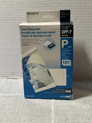 Sony SVM-F120P 4 x 6" Paper with 3 Color Print Ribbons 120 sheets  NEW!! - Image 1 of 4