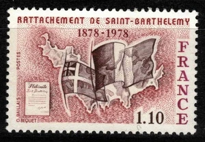 FRANCIA 1978 Annessione isola di Saint-Barthélemy MNH** - Imagen 1 de 1