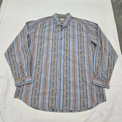 EUC Men's XLT The Territory Ahead Button Up Shirt Jacquard Striped Mojave Aztec - Image 1 of 4