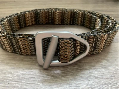 Cabelas Fashion Belt Cloth Webbing Mens Brown Multi 47" - Image 1 of 3