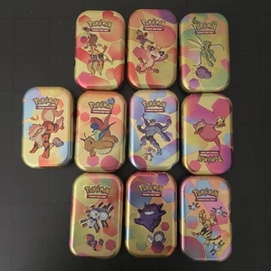 Pokemon 151 Mini Tin Set Of 10 Includes Art and Coins Empty No Packs! - Picture 1 of 1
