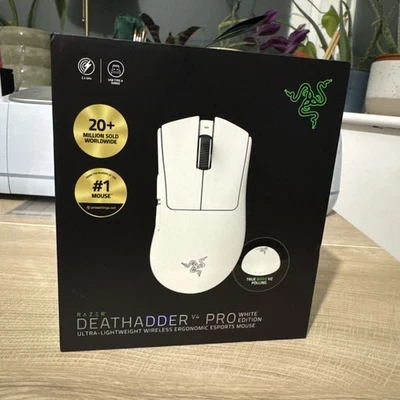 Razer DeathAdder V4 Pro Wireless Esports Gaming Mouse White Edition - Image 1 of 3