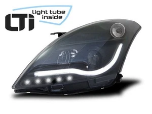 Juego de Faros DRL LED LTI LIGHT TUBE for Suzuki SWIFT 4 FZ NZ 2010-2016 Negro U - Foto 1 di 10