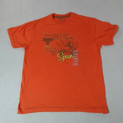 Camiseta Running of the Bulls España Para Hombre Mediana Naranja Gráfico Novedad Camiseta Arizona Foto 1 de 4