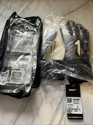 Rinat Meta Tactik GK Spine Semi AD Goalkeeper Gloves SIZE 8 GRAY Brand New - Image 1 of 2