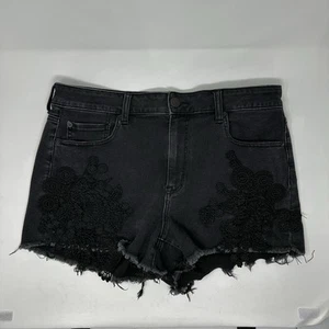 American Eagle Women's Hi Rise Shortie Shorts Sz 16 Super Super Stretch Vacay - Picture 1 of 10