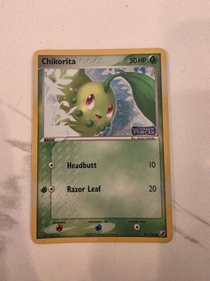 Chikorita - 51/115 - Pokemon Ex Unseen Forces Reverse Holo - MP Crease  - Image 1 of 2