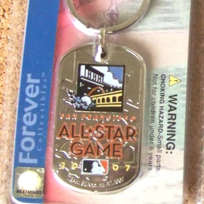 2007 All-Star Game dog tag key ring SporTagz SF San Francisco MLB - Image 1 of 4