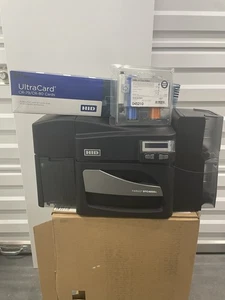 HID FARGO DTC4500e ID Card Printer & Encoder HID CARDS & FILM INCLUDED - Picture 1 of 17