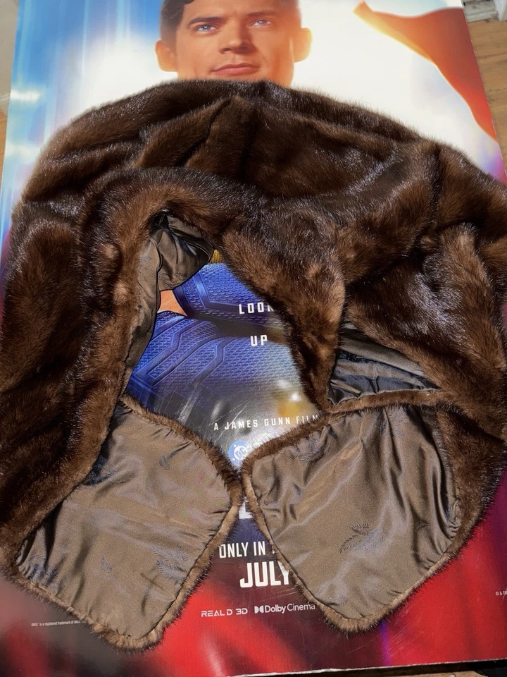 Vintage Genuine Mink Fur Stole Wrap – Monogrammed Lining Classic Old Hollywood - Image 1 of 4