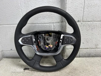 2023 CHEVROLET TRAVERSE Black Leather Silver Trim Steering Wheel OEM  - Image 1 of 4