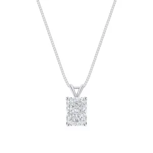 IGI F/VS 1,5 kt strahlender LabCreated gewachsener Diamant Anhänger Halskette 14 K Weißgold - Bild 1 von 2