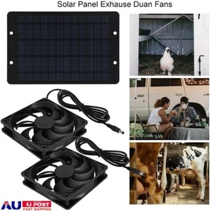 30/40W Solar Powered Panel Exhaust Roof Attic Fan Air Ventilation Van Pet House - Picture 1 of 17