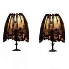 2 Pcs Topper Spider Web Lace Cobweb Lamp Shades Fireplace Mantle Halloween  Lamp
