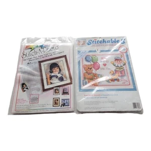 Stitch A Photo Personalized Needlework And Stitchables Birth Record W/ Frame NEW - Picture 1 of 16