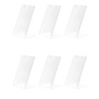 6pcs Clear Acrylic Earring Holder L-Shape Jewelry Display Holder Necklace Sta...