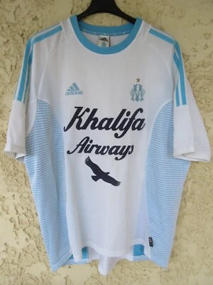 Maillot OM OLYMPIQUE DE MARSEILLE 2002 2003 football ADIDAS vintage shirt XL - Photo 1/4