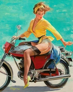 NEW Gil Elvgren Vintage Model Pin Up Girl Poster Art Print Canvas Free Shipping - Picture 1 of 4